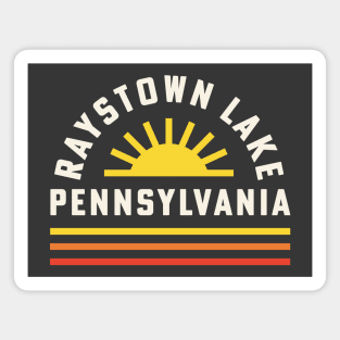 Raystown Lake Pennsylvania Camping Retro Sunset Magnet